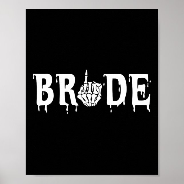 Bride Groom Skeleton Hand Halloween Chelor Poster (Vorne)