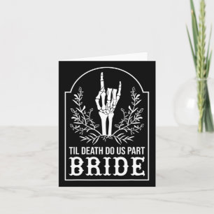 Bride Groom Skeleton Hand Paare Matching Wedding Karte