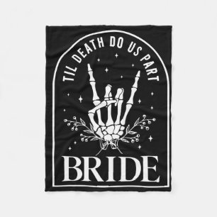 Bride Groom Skeleton Rock Hand Paare Wedding Hal Fleecedecke