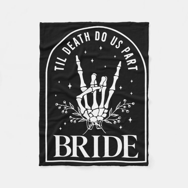 Bride Groom Skeleton Rock Hand Paare Wedding Hal Fleecedecke (Vorderseite)