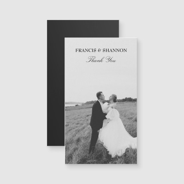 Bride Groom Wedding danke Ihnen magnetische Fotoka Magnetkarte (Vorne/Hinten)