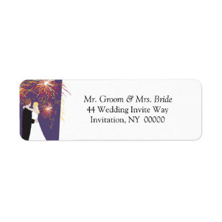 Bride Groom Wedding Fireworks Rücksendeadresse Lab
