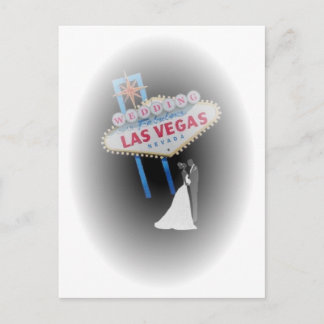 Bride & Groom WEDDING in Las Vegas Postkarte