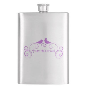 Bride Groom Wedding personalize Destiny's Flachmann