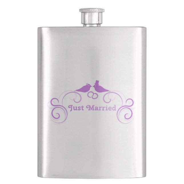 Bride Groom Wedding personalize Destiny's Flachmann (Vorderseite)