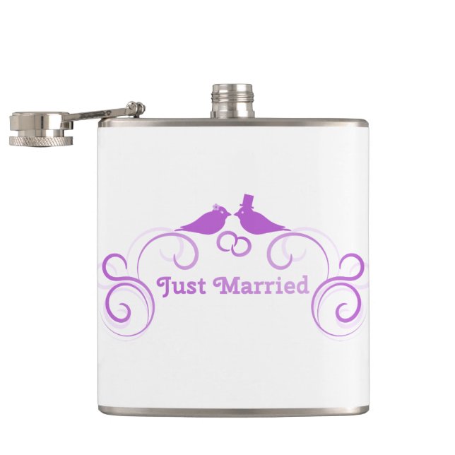 Bride Groom Wedding personalize Destiny's Flachmann (Geöffnet)