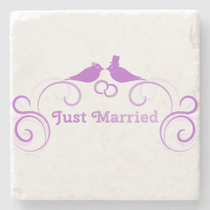 Bride Groom Wedding personalize Destiny's Steinuntersetzer