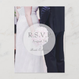 Bride & Groom Wedding RSVP Einladungspostkarte