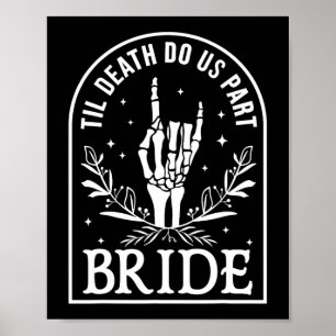 Bride Groom Wedding Verlobung Halloween Couple Ma Poster