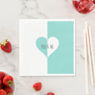 Bride & Groom You & Me Wedding Suite Party Serviette