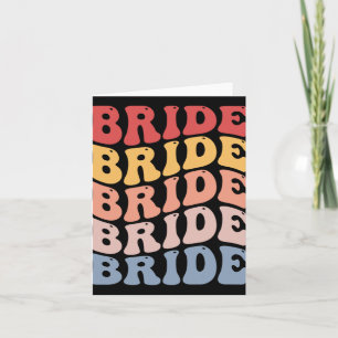 Bride Groovy Bridal Junggeselinnen-Abschied Karte