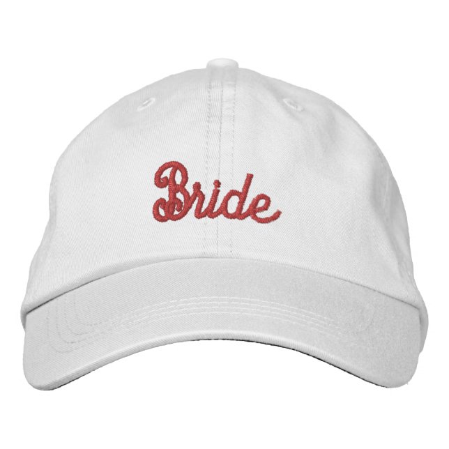 Bride Hat Bestickte Baseballkappe (Vorderseite)