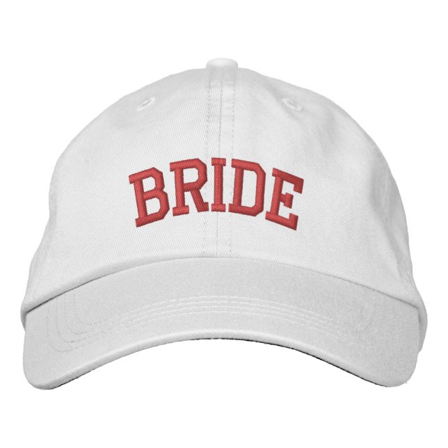 Bride Hat Plum Embroidery Bachelorette Hat Bestickte Baseballkappe (Vorderseite)
