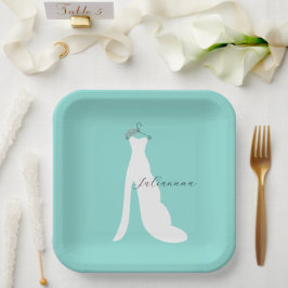 BRIDE Hier kommt das Bride-Party Personalisiert Pappteller