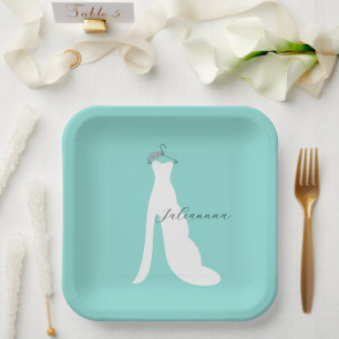 BRIDE Hier kommt das Bride-Party Personalisiert Pappteller