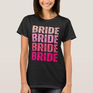 Bride I Do Crew Erreichbarkeit rosa Bachelorette T-Shirt
