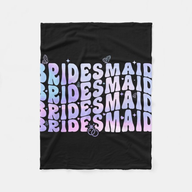 Bride I Do Crew Groovy Bachelorette Par Fleecedecke (Vorderseite)