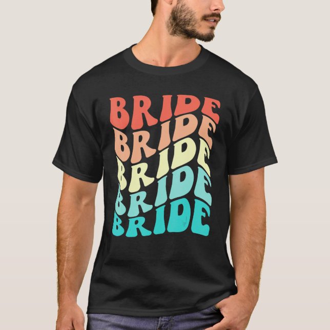 Bride I Do Crew Retro Bachelorette Party Bridesmai T-Shirt (Vorderseite)