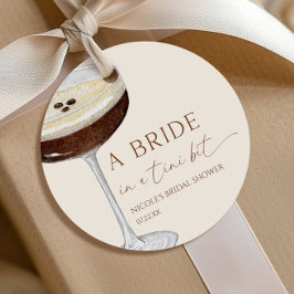 Bride In A Tini Bit Expresso Martini Bridal Shower Geschenkanhänger