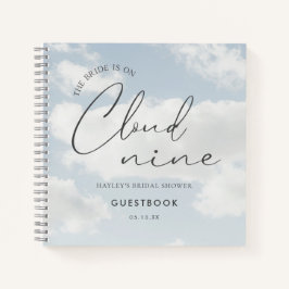 Bride Is On Cloud Nine Bridal Shower Guestbook Notizbuch