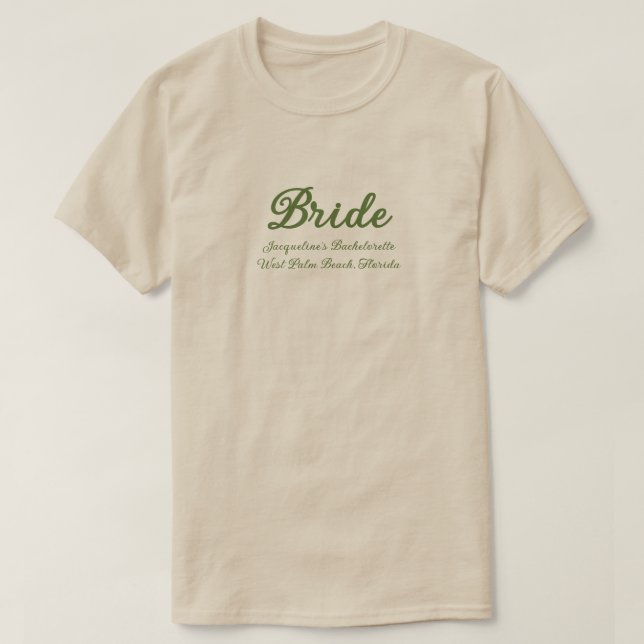Bride Junggeselinnen-Abschied Matching T-Shirt (Design vorne)