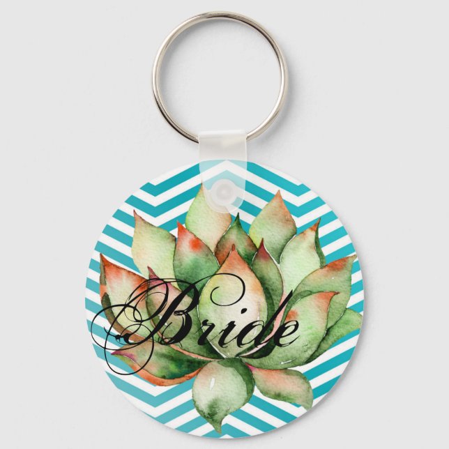 Bride Key Chain Boho Cacti Cactus Succulent Bohemi Schlüsselanhänger (Vorderseite)