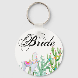 Bride Key Chain Boho Llama Bohemisch Cacti Desert  Schlüsselanhänger