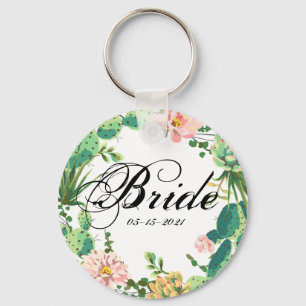 Bride Key Kette Bohemisch Cactus succulents Desser Schlüsselanhänger