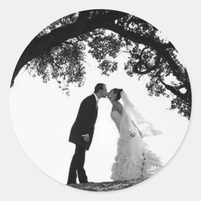 Bride Kiss sous Sticker en chêne (Devant)