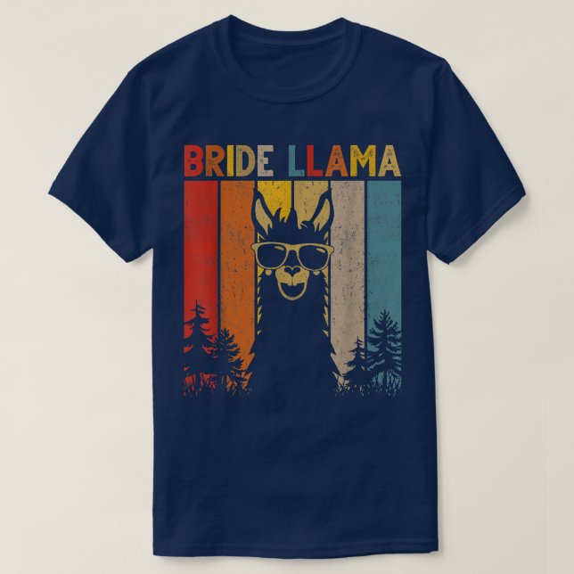 Bride Llama Birthday Matching Family für Mens Wome T-Shirt (Design vorne)
