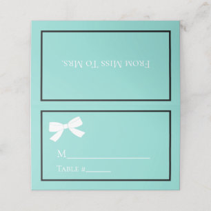 Bride Miss zu Mrs. Shower Bridal Tea Party Platzkarte