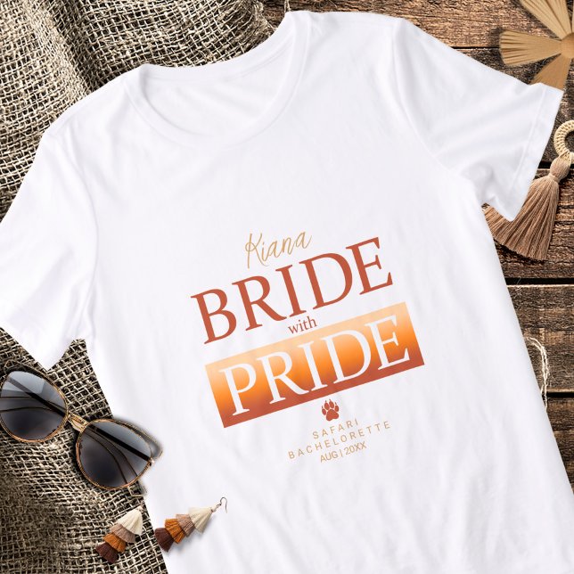 Bride mit Pride Safari Bachelorette ID1158 Tri-Blend Shirt (Von Creator hochgeladen)