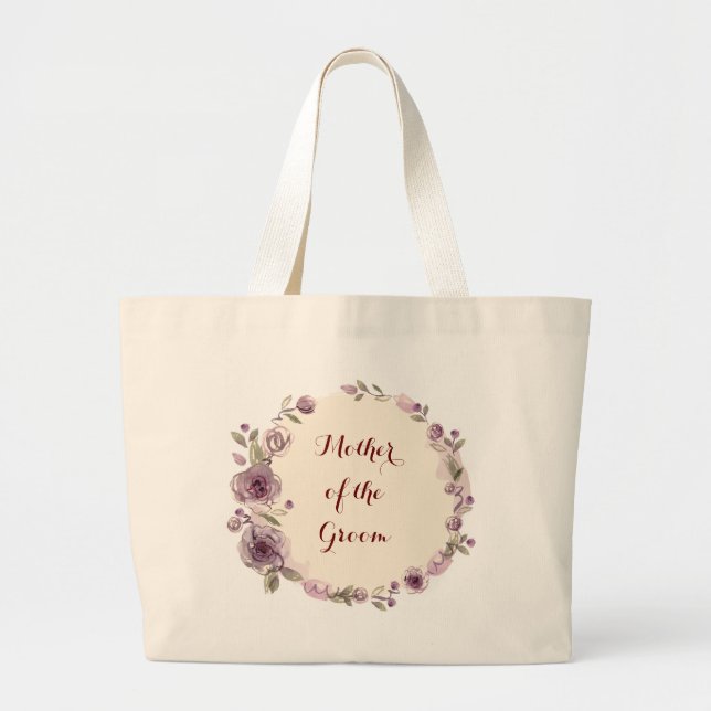Bride Mother Groom Flower Girl Jumbo Stoffbeutel (Vorne)