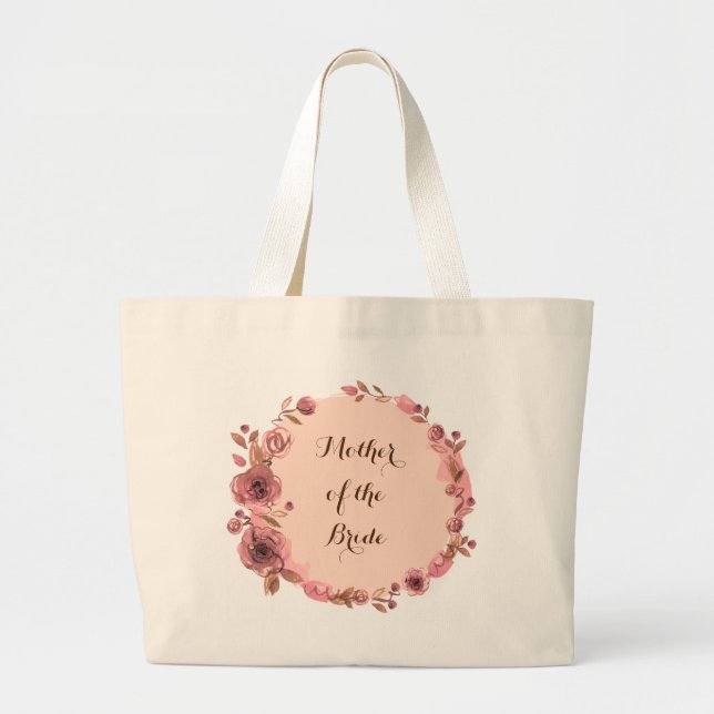 Bride Mother Groom Flower Girl Jumbo Stoffbeutel (Vorne)