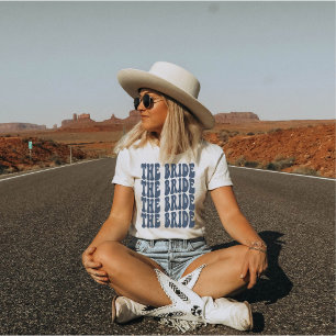 Bride Navy Blauer individueller Matching-Brautpart T-Shirt