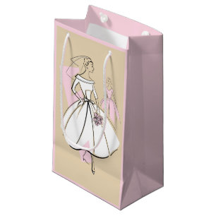 Bride-Neutral-Tasche mit der Modebrille klein pink Kleine Geschenktüte
