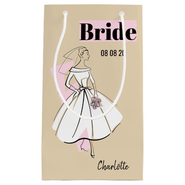 Bride-neutrale Brille-Geschenktasche für Mode Kleine Geschenktüte (Vorderseite)