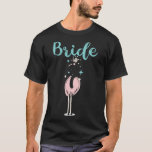 Bride - Niedlich Flamingo Bachelorette Brautparty  T-Shirt<br><div class="desc">Bride - Niedlich Flamingo Bachelorette Brautparty Wedding Gift</div>