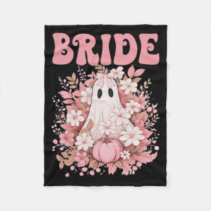 Bride Niedlich Floral Ghost Boo Crew Halloween Bac Fleecedecke