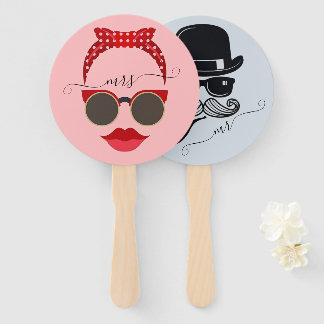 Bride oder Groom Mr. Wedding Game Hand Fan Fächer