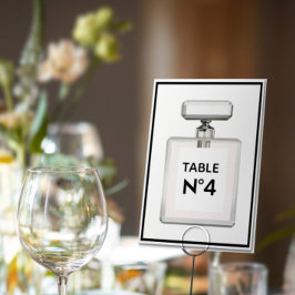 BRIDE Pariser Themendusche Party Tischnummer