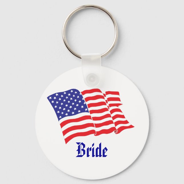Bride Patriotic Wedding Schlüsselanhänger (Vorderseite)