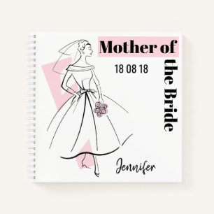 Bride Pink Bride Bride Mother Bride Notebook Platz Notizbuch