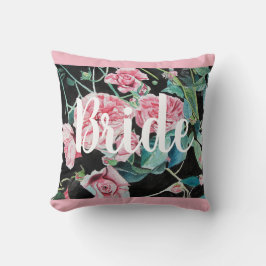 Bride Pink Retro Rose Rose Hochzeitsdekissen Kisse Kissen
