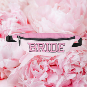 BRIDE - Pink Uni Schriftart Bachelorette Fanny Pac Bauchtasche