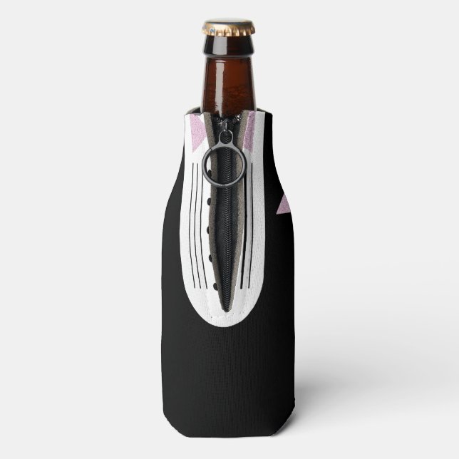 BRIDE Pink Wedding Brautparty mein Trauzeuge Flaschenkühler (Flasche Rückseite)