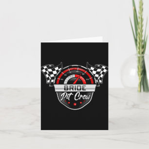 Bride Pit Crew Race Auto Geburtstagsparty Match Fa Karte