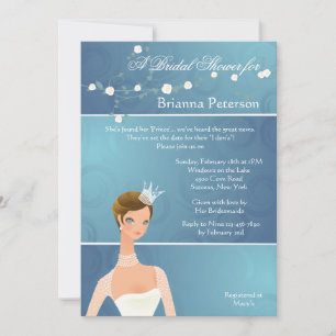 Bride Princess Bridal Dusche Einladung