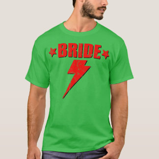 Bride Retro Lightning Niedlich Bridesmaid Bachelor T-Shirt