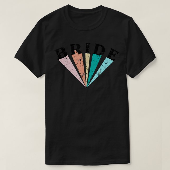 Bride Retro Niedlich Bridesmaid Junggeselinnen-Abs T-Shirt (Design vorne)